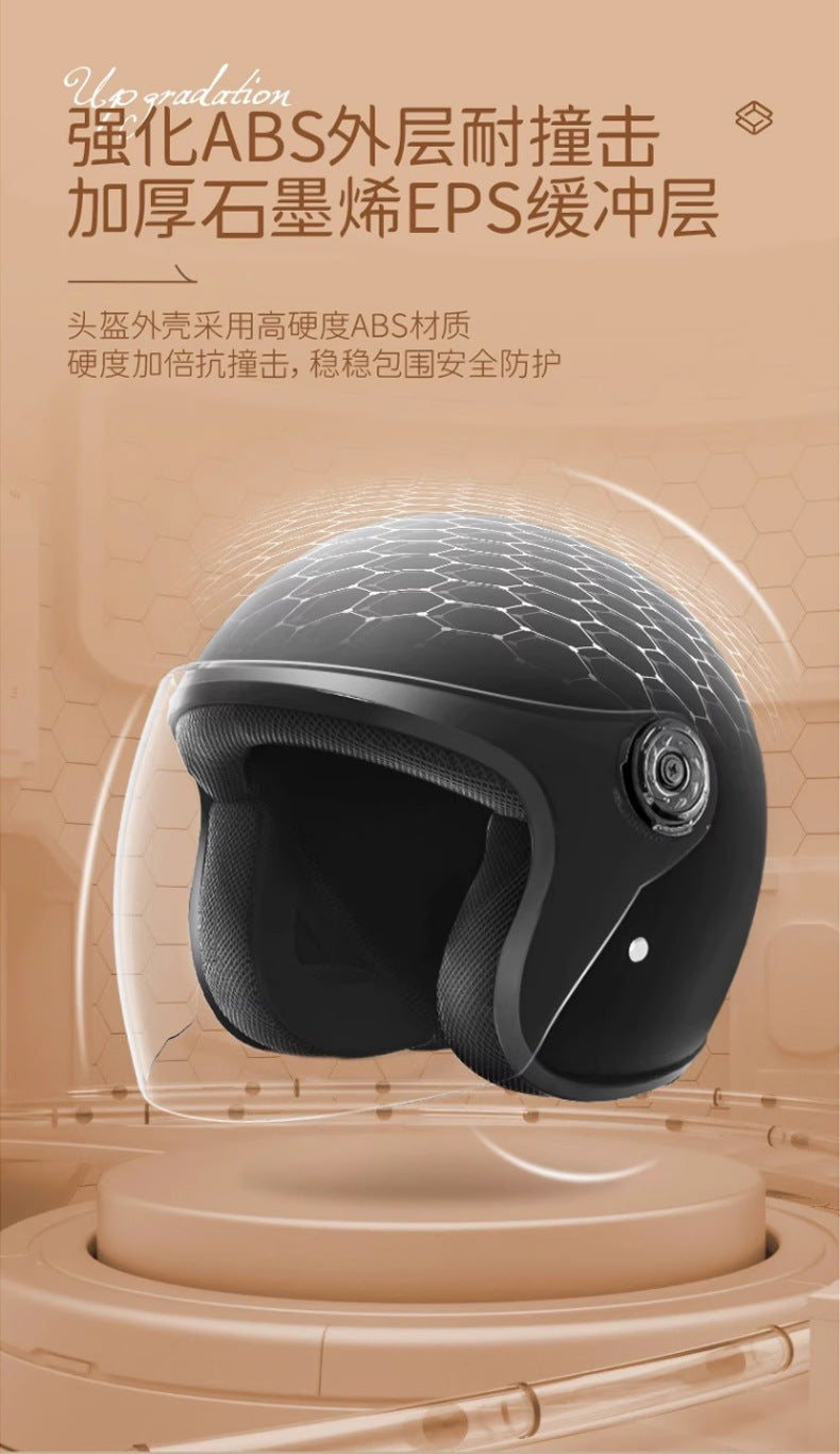 helmet 3c certification electric car men and women four seasons universal battery motorcycle safety helmet winter warm half helmet