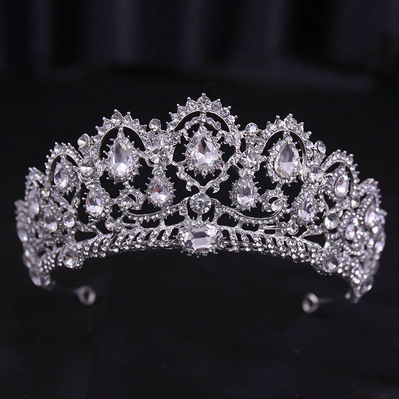 Bridal Wedding Dress White Wedding Dress Crown Baroque Hair Accessories Aliexpress Ladies Adult Crown Tiara Silver White