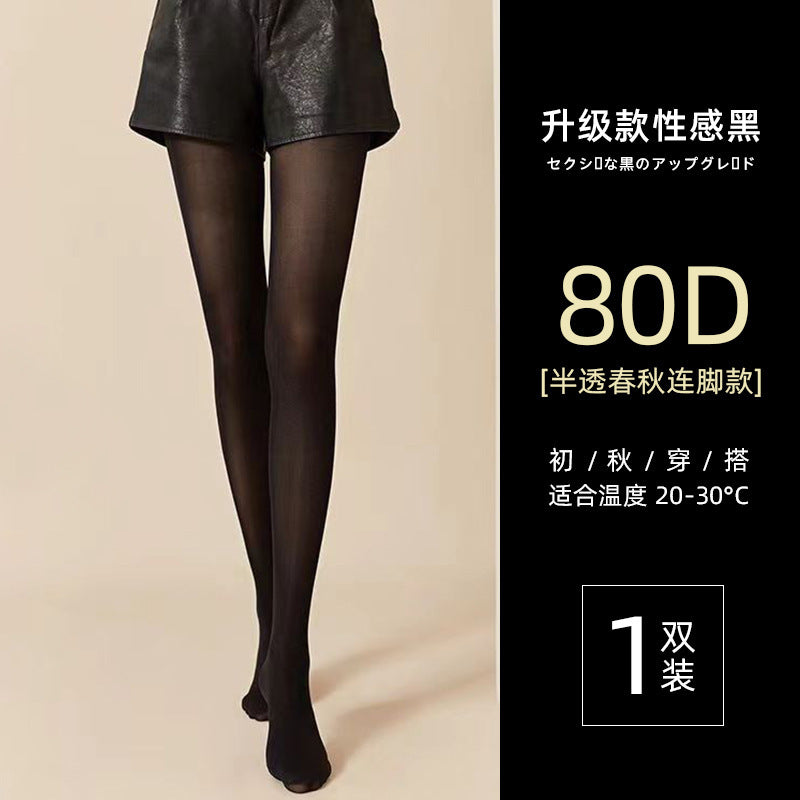 Black 0d Silk Stockings Women's Spring and Autumn Summer Ultra-thin Anti-hook Sericized Leg Artifact High Transparent Mint Mambo Pantyhose