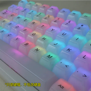 Gundam Comic Hundred Mixed Lamp Key Cap Original Height 136 Key Full Set Classic Simple Mechanical Keyboard Key Cap Key Meow