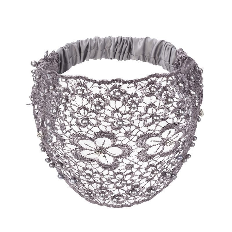 Cross-border Explosions Hollow Hair Band Nail Beads Shake Voice Internet Celebrity Wide-brim Pressing Hair Covering White Hair Headband Female Headwear Headband Hair Band