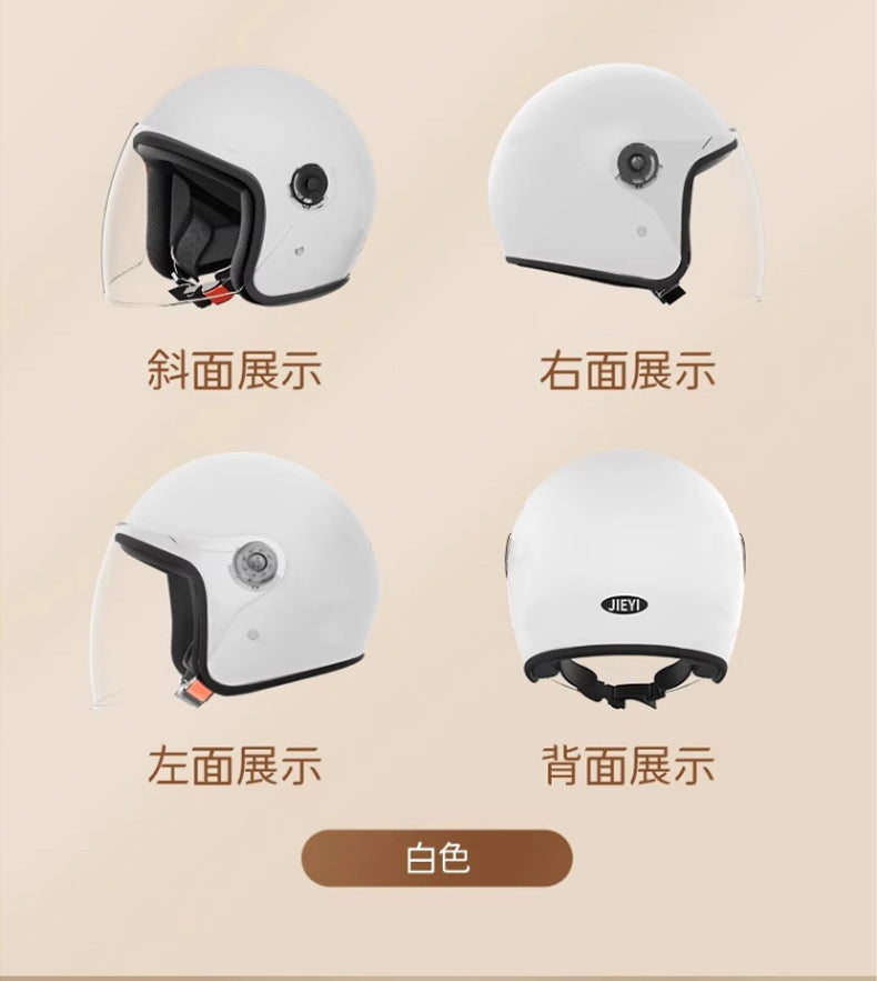 helmet 3c certification electric car men and women four seasons universal battery motorcycle safety helmet winter warm half helmet