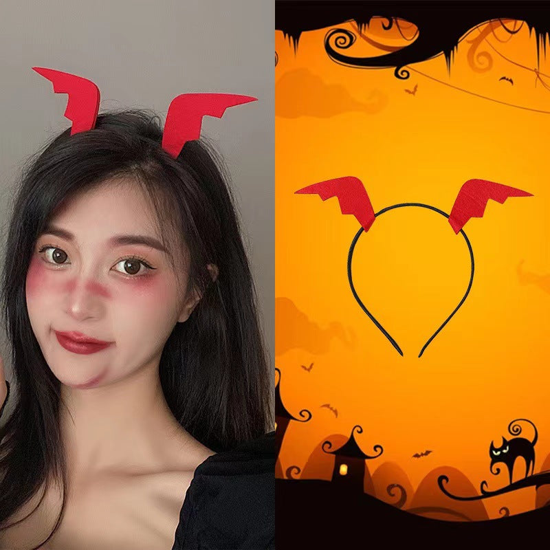 Halloween hairband bat wing headdress Net Red Live Photo funny headband decoration props hairpin wholesale