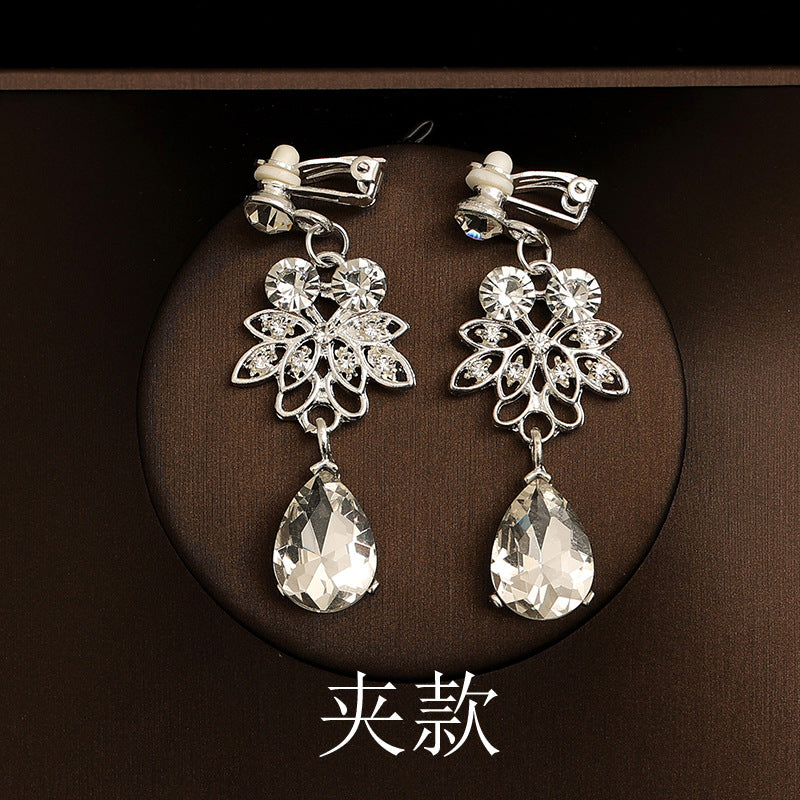 Bridal headdress suit hair accessories crown headband earrings wedding Korean wedding necklace jewelry wedding accessories wholesale