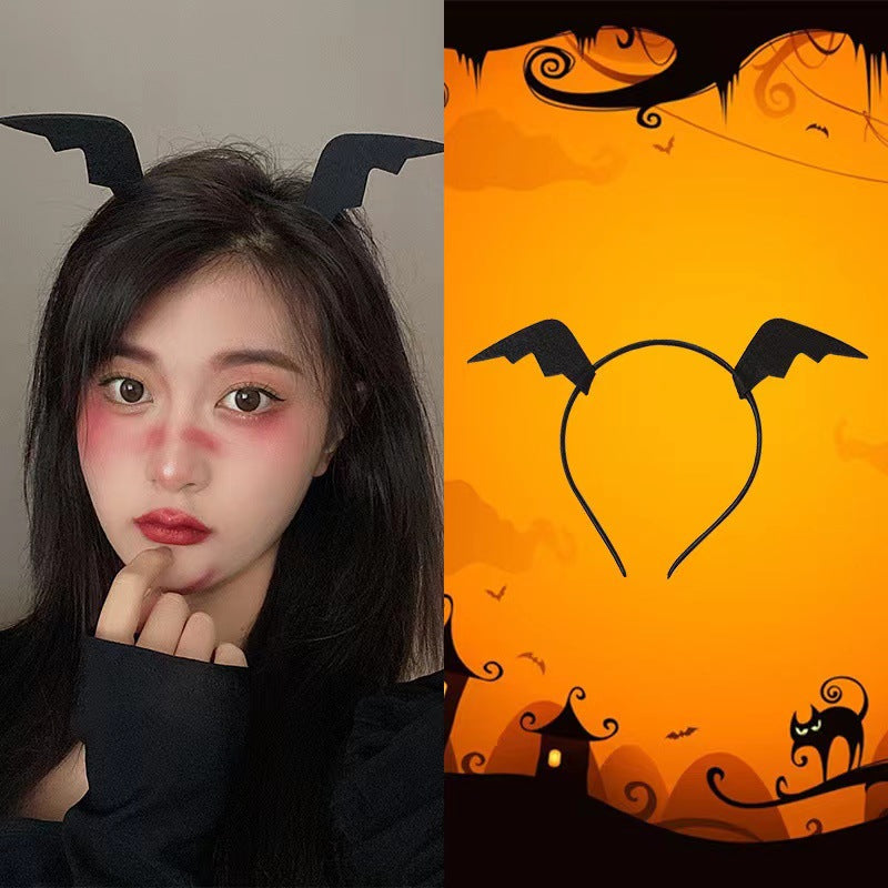 Halloween hairband bat wing headdress Net Red Live Photo funny headband decoration props hairpin wholesale