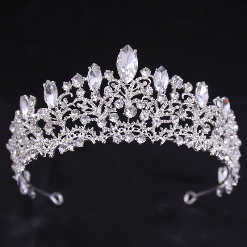 Bridal Wedding Dress White Wedding Dress Crown Baroque Hair Accessories Aliexpress Ladies Adult Crown Tiara Silver White