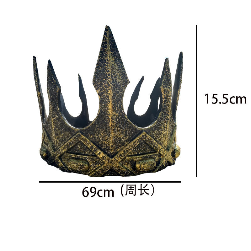 Retro Medieval King Crown Halloween Snow White Queen Crown Cosplay Birthday Crown
