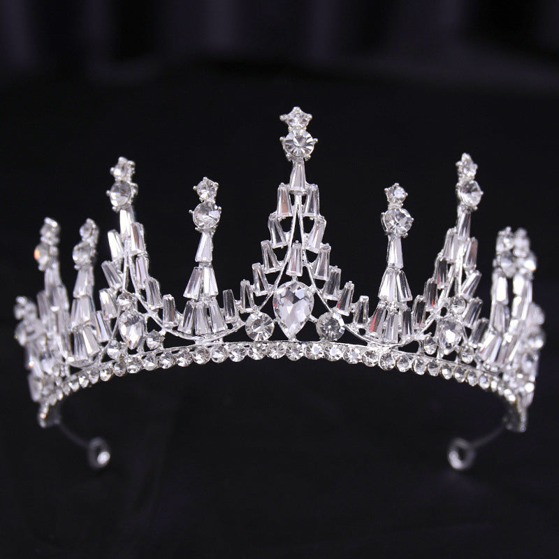 Bridal Wedding Dress White Wedding Dress Crown Baroque Hair Accessories Aliexpress Ladies Adult Crown Tiara Silver White