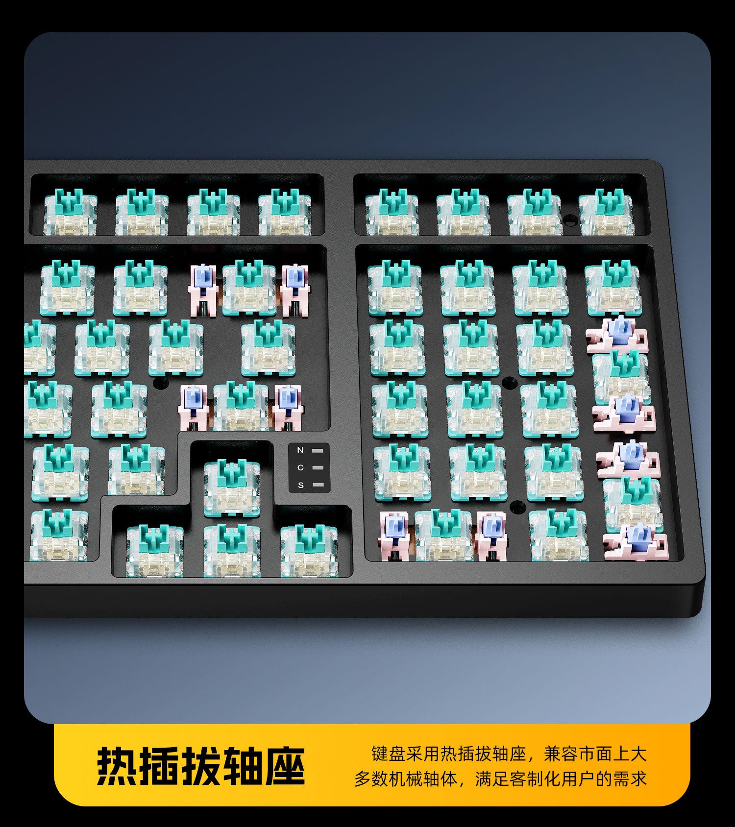Cracked K98 Customized Mechanical Keyboard E-Sports Office Game Hot-Swappable Rgb Wireless Bluetooth Three-Mode Keyboard