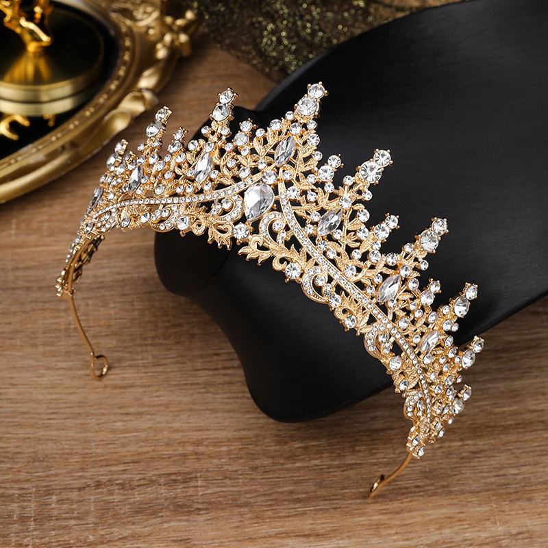 Children's Crown Headband Girls Princess Birthday Gift Crown Temperament Headband Hair Accessories Wedding Crystal Fashion Accessories