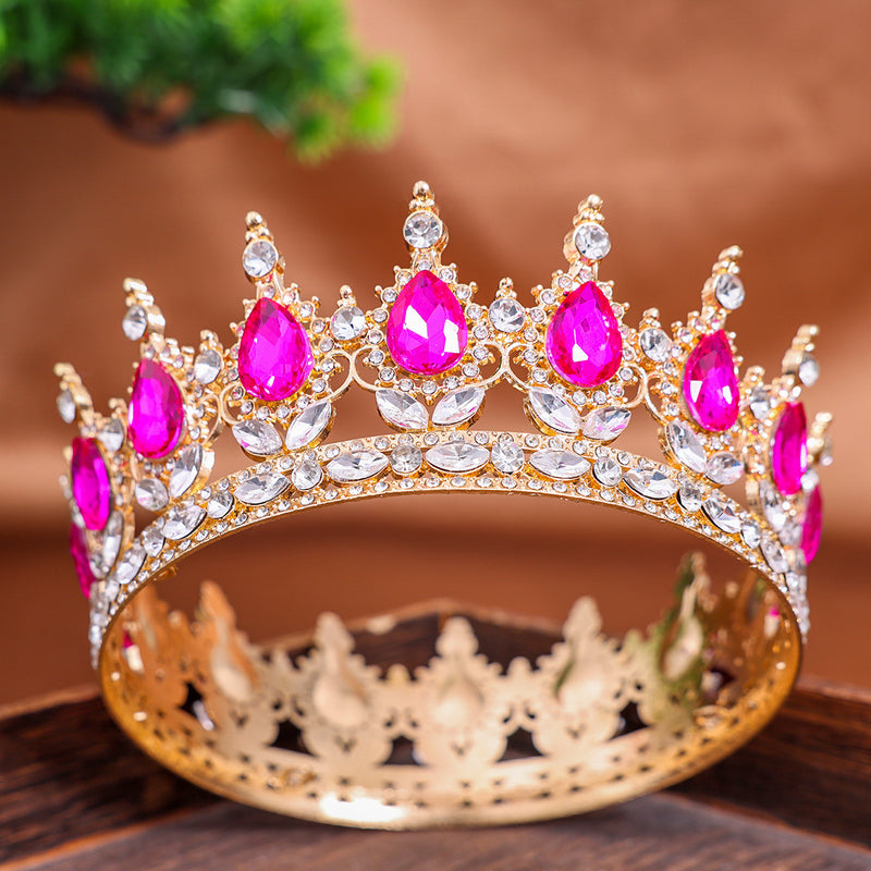 【Small Batch Customization】Cross-Border Halloween Crown Headpiece Wedding Crown Accessories Birthday Hair Crown Hair Accessories Updo