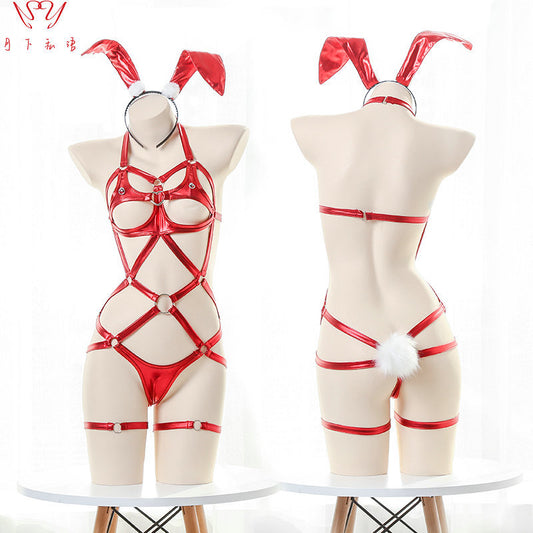 Under the Moon Whispers Sexy Underwear Hollow Bundle SM Three-point Passion Suit Tease Bunny Uniform High Quality