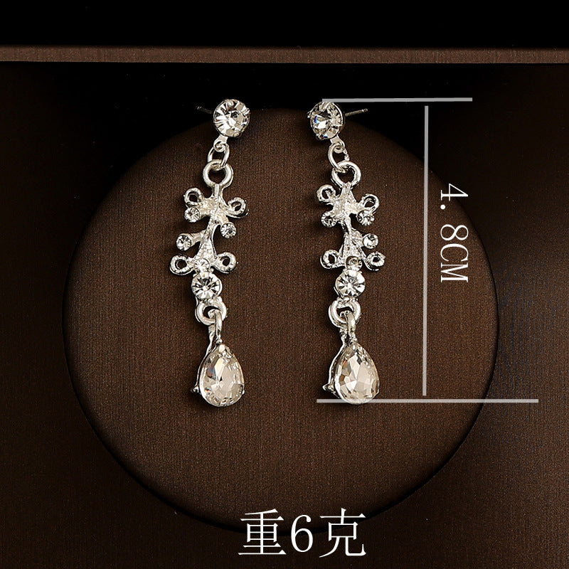 Bridal headdress suit hair accessories crown headband earrings wedding Korean wedding necklace jewelry wedding accessories wholesale