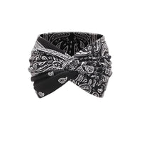 Bohemian Yoga Sports Headband Women's Elastic Non-Slip Wide Headband Exercise Running Sweat-Absorbent Women's European and American Headband