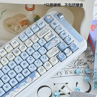 Gundam Comic Hundred Mixed Lamp Key Cap Original Height 136 Key Full Set Classic Simple Mechanical Keyboard Key Cap Key Meow