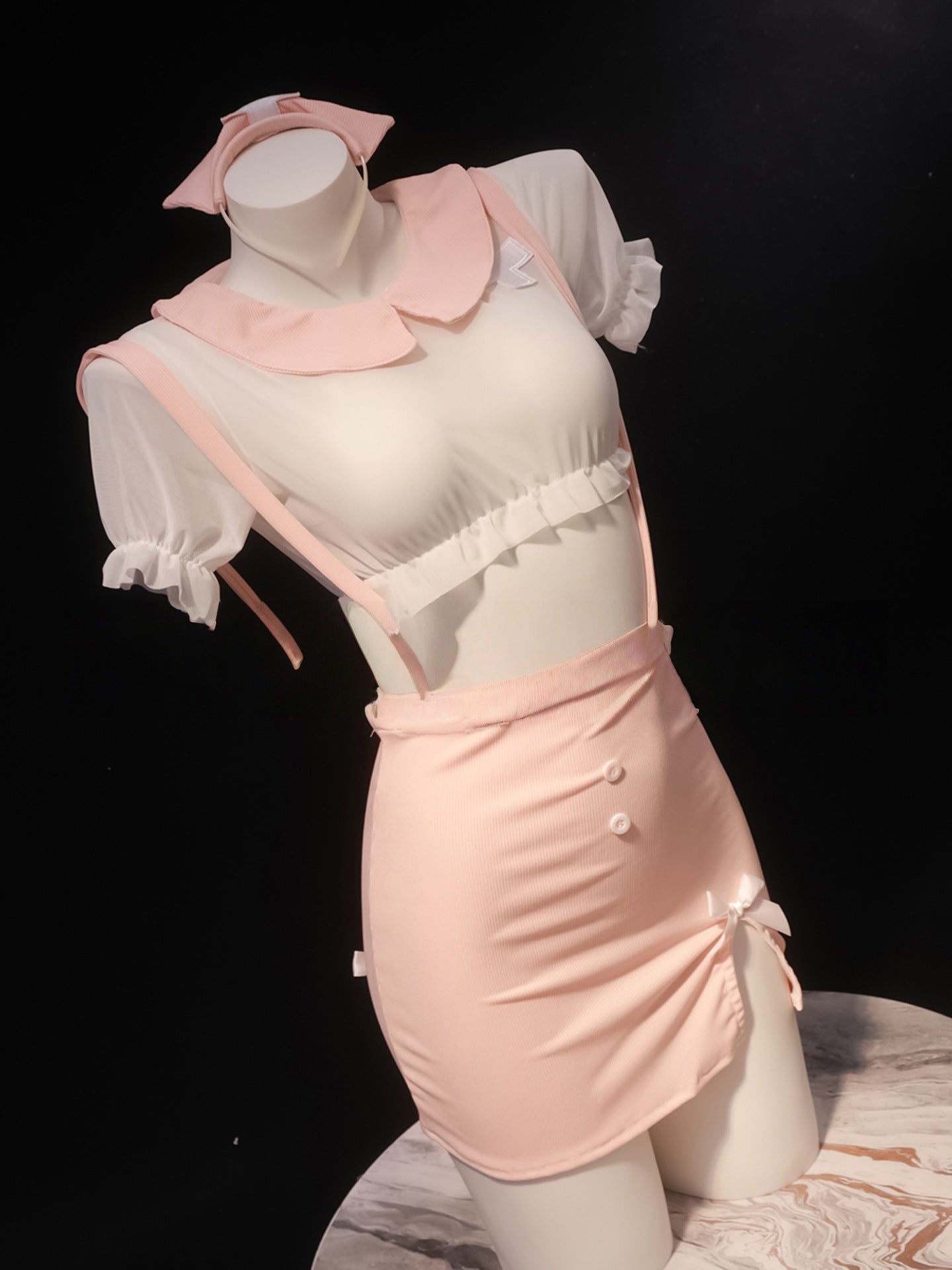 Cosplay High-End Lingerie Nurse Uniform Short Skirt Flirting Plus-Size Nightclub Female Host Outfit Pure Desire Style Set