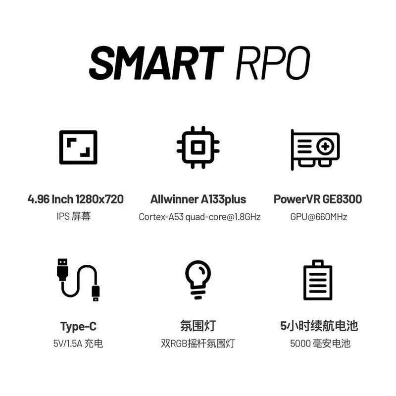 Cross-Border Trimui Smart Pro Handheld Game Console Retro High-Definition Arcade 4.96inch Large-Screen Open-Source Handheld Console