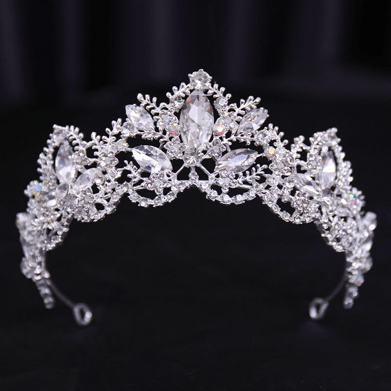 Bridal Wedding Dress White Wedding Dress Crown Baroque Hair Accessories Aliexpress Ladies Adult Crown Tiara Silver White