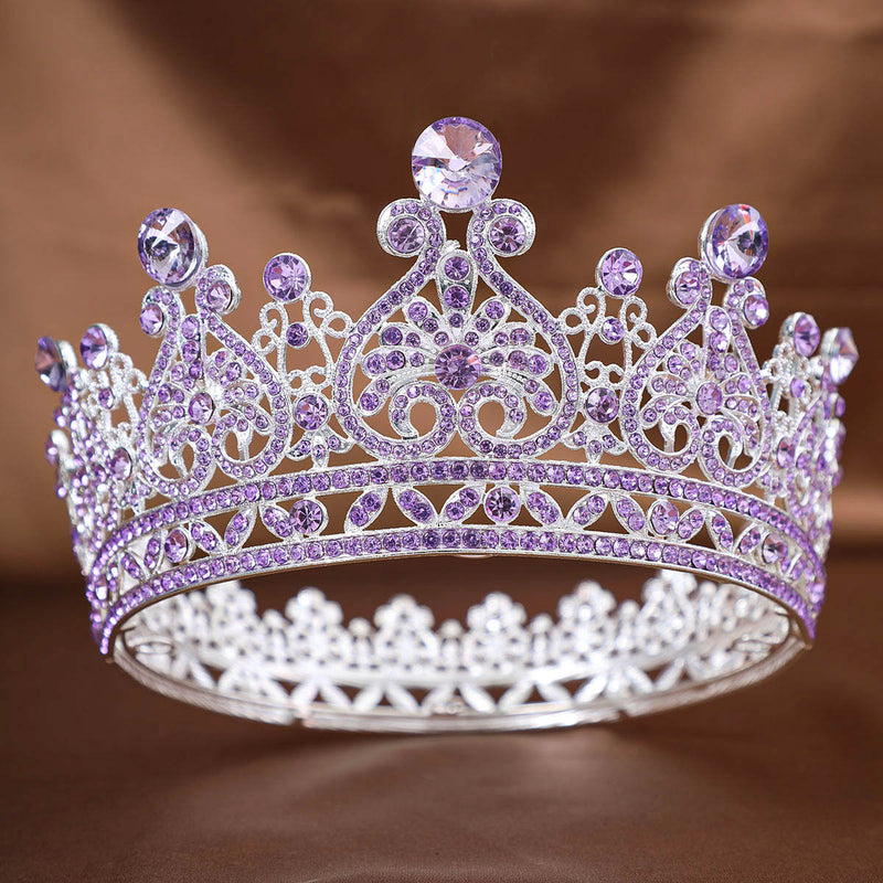 Foreign Trade Hot Rhinestone Crown Headwear European Bride Alloy Crown Hair Accessories Baroque Dress Makeup Accessories