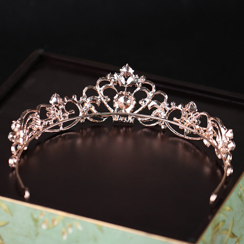 New Bridal Headwear Wedding Crown Accessories European-Style Rhinestone Wedding Dress Crown Dress Hair Accessories Hairband Crystal