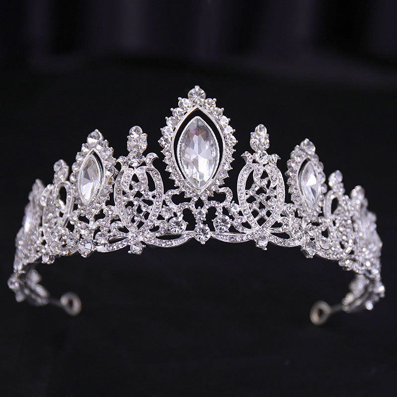 Bridal Wedding Dress White Wedding Dress Crown Baroque Hair Accessories Aliexpress Ladies Adult Crown Tiara Silver White