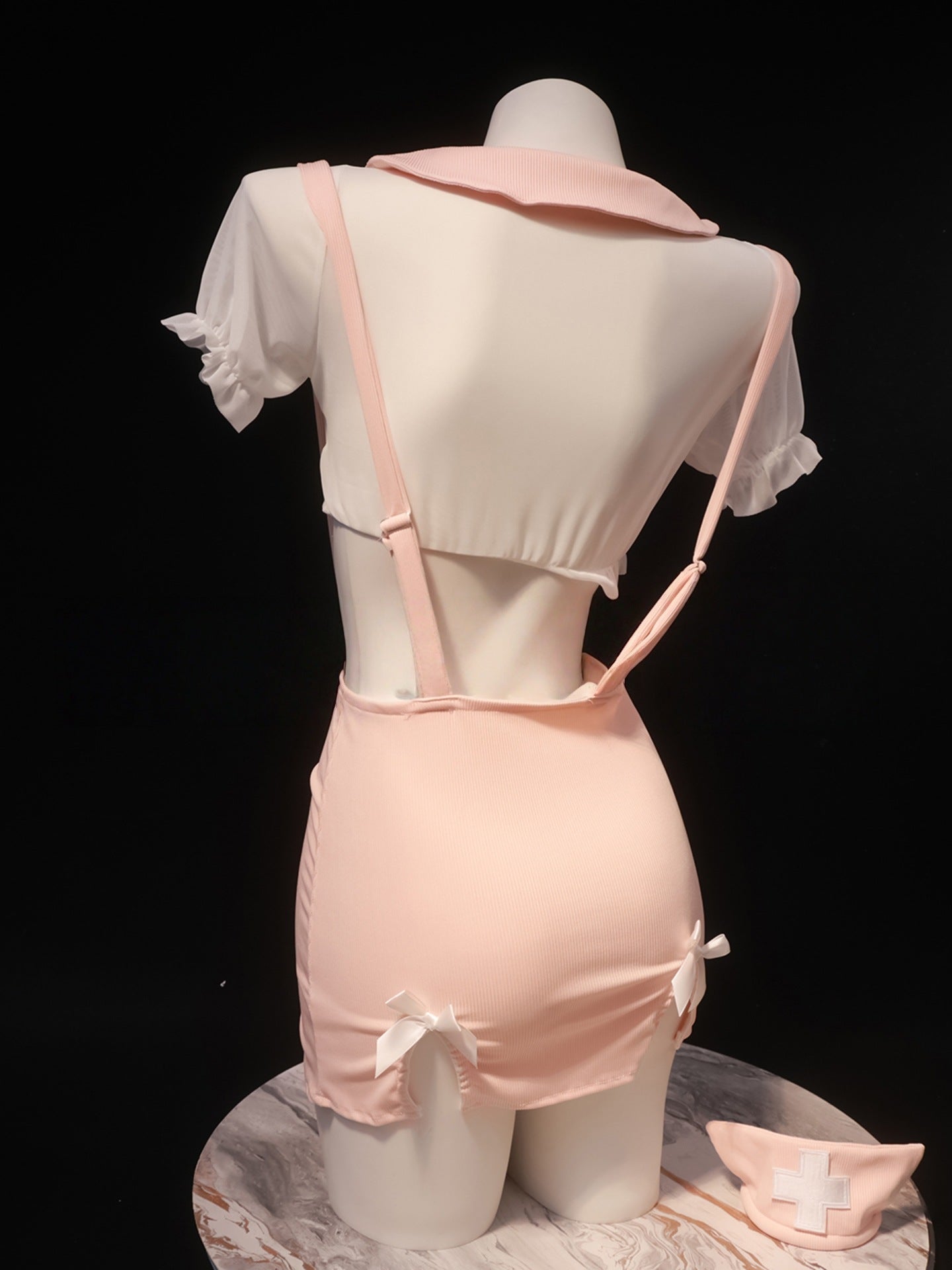 Cosplay High-End Lingerie Nurse Uniform Short Skirt Flirting Plus-Size Nightclub Female Host Outfit Pure Desire Style Set
