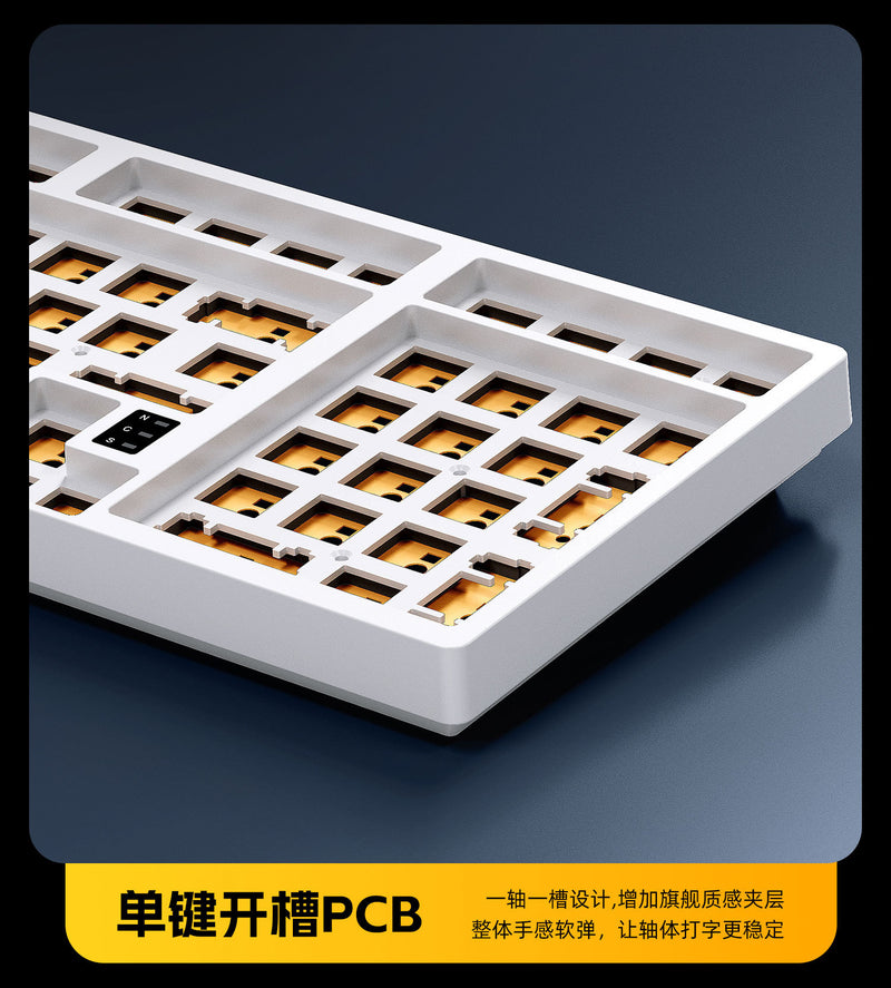 Cracked K98 Customized Mechanical Keyboard E-Sports Office Game Hot-Swappable Rgb Wireless Bluetooth Three-Mode Keyboard