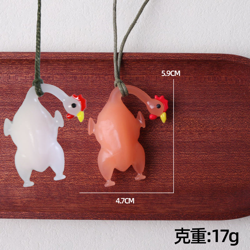 Shake the sound explosion key chain mobile phone pendant car pendant ultraviolet color roast duck temperature pendant wholesale