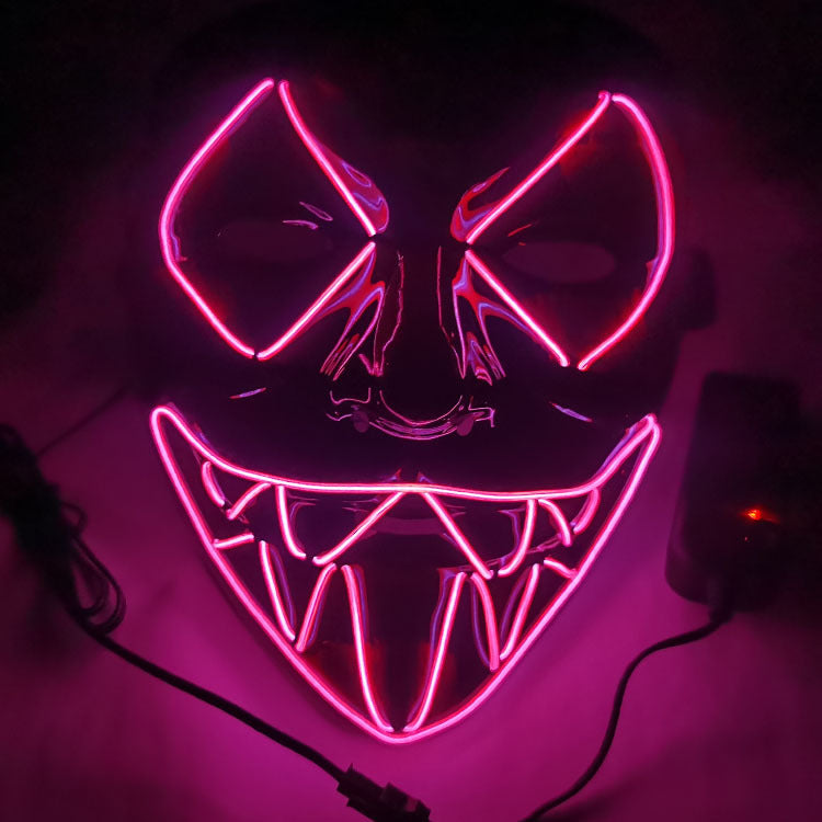 Step into the e-commerce Halloween black V word vendetta luminous mask handmade in stock wholesale ghost step dance cold light mask