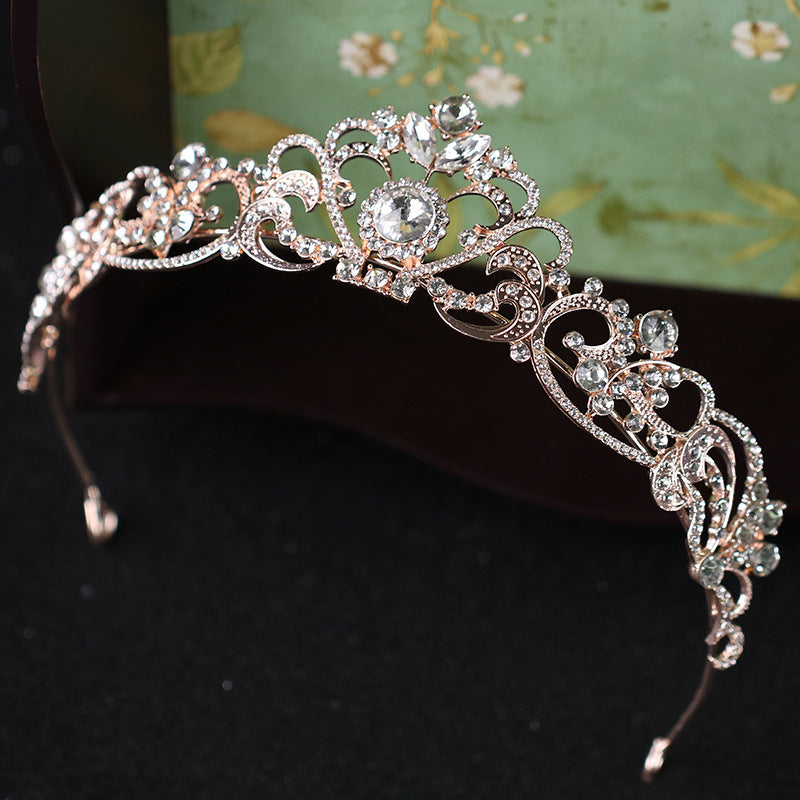 New Bridal Headwear Wedding Crown Accessories European-Style Rhinestone Wedding Dress Crown Dress Hair Accessories Hairband Crystal