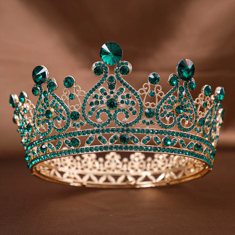 Foreign Trade Hot Rhinestone Crown Headwear European Bride Alloy Crown Hair Accessories Baroque Dress Makeup Accessories