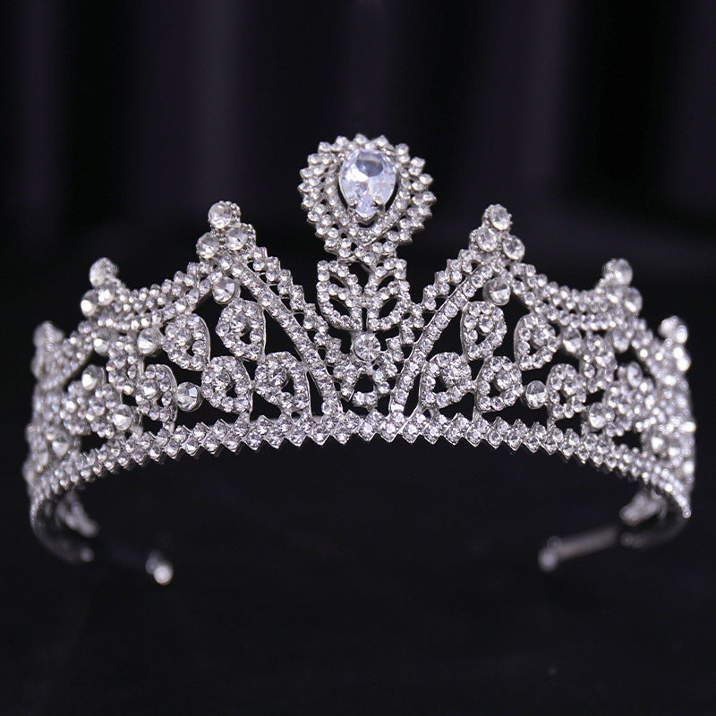 Bridal Wedding Dress White Wedding Dress Crown Baroque Hair Accessories Aliexpress Ladies Adult Crown Tiara Silver White