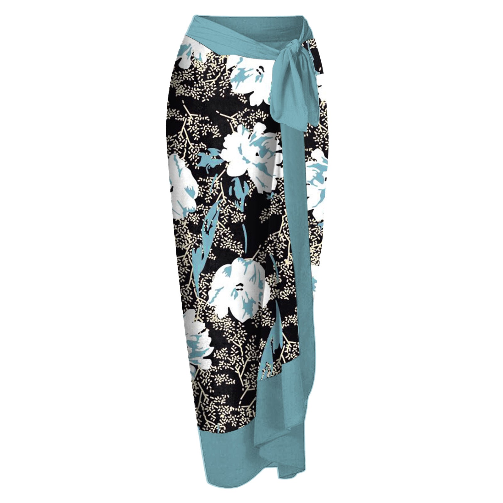 2026 European and American Foreign Trade Ins-Style Cross-Border Aliexpress Printed Swimsuit One-Piece Chiffon Hip-Covering Skirt Two-Piece Swimsuit