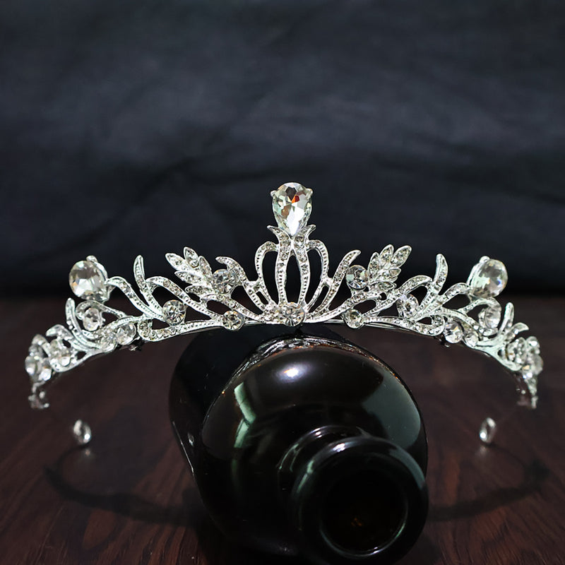 Crown Headwear Bride Fairy Hair Accessories Crown Women's Birthday Performance Headband Princess Wedding Dress Accessories Cross Border