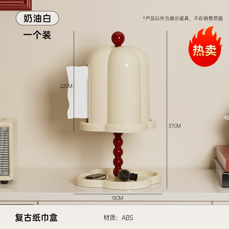 Creative Tissue Box Household Multifunctional Earphone Rack Large Capacity Built-in Spring Easter Island Moai Stone Tissue Box