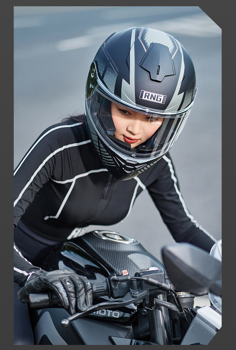 New National Standard 3C/Dot Certified Motorcycle Helmet Dual Lens with Bluetooth Headset Glasses Slot Full Face Motorcycle Helmet