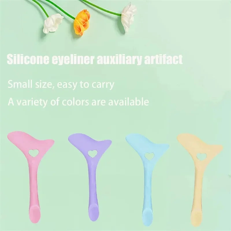 Wholesale  Multi-functional Eyeliner Stencil Wing Tips Silicone Eyeliner Aid Drawing Lipstick Wearing Aid Reusable Makeup Tools