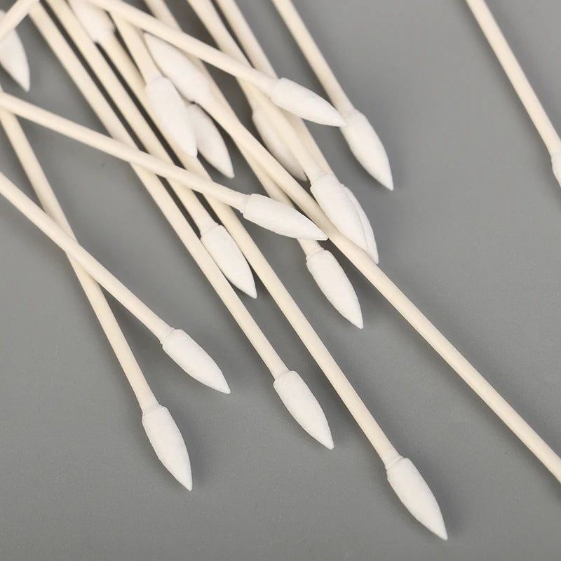 25 Pcs/bag Disposable Cotton Swab Cosmetics Permanent Makeup Health Medical Ear Jewelry Clean Sticks Buds Tip Cotton Head Swab
