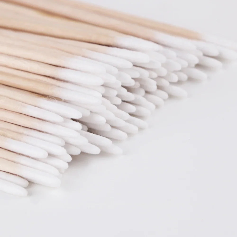 500/100/300pcs Disposable Wooden Micro Bud Swabs Lint Free Eyelash Extension Glue Removing Tools Makeup Mini Brush