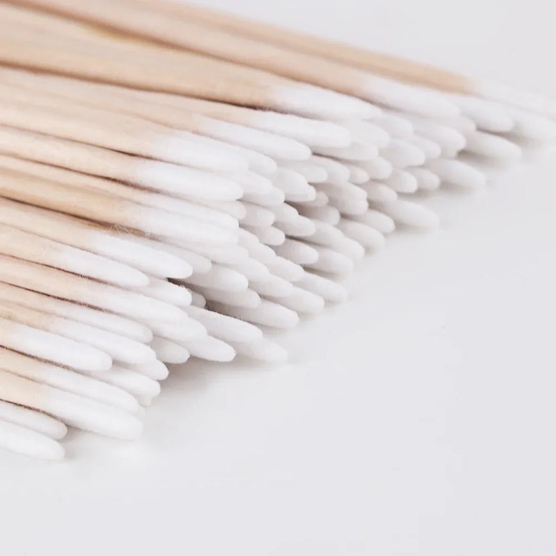 500/100/300pcs Disposable Wooden Micro Bud Swabs Lint Free Eyelash Extension Glue Removing Tools Makeup Mini Brush