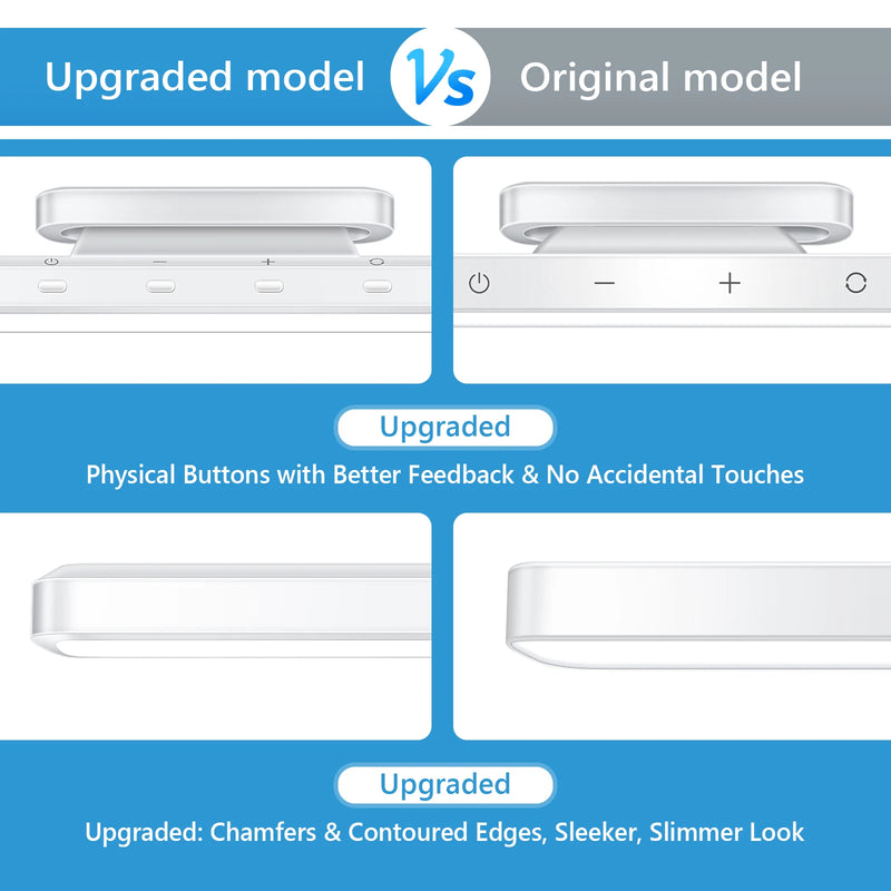 WILLED 5W Dimmable Night Light 3 Colors Adjustable Makeup Light with 2500mAh Rechargeable Under Cabinet for Closet Bedside Desk