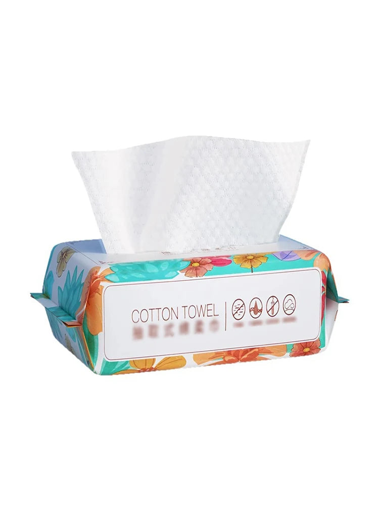 Flower face towel, pure cotton disposable face towel, thickened makeup remover pad, soft cleansing pad, face towel Facial makeup
