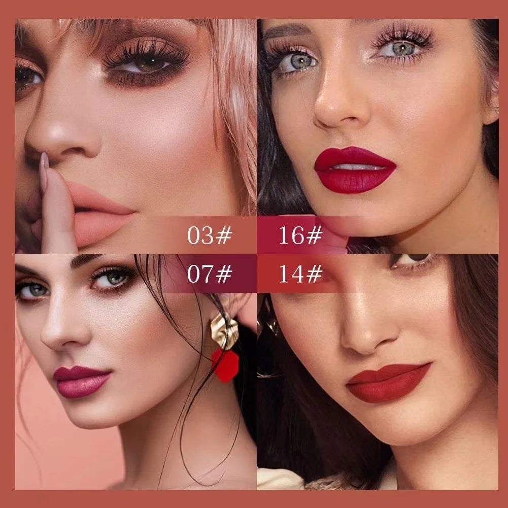 CmaaDu 1 Pcs Matte Lip Gloss Liquid Lipstick- Lip Stains with Long-Lasting Waterproof,  Adult Age Range, Red Tones Easy to Color
