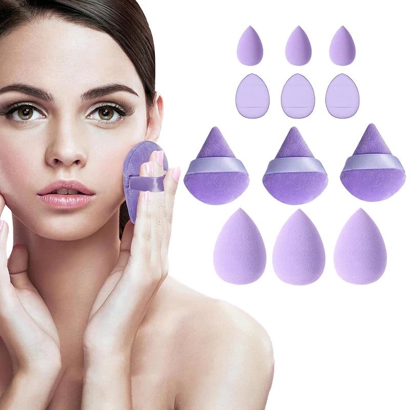 12pcs Makeup Tool Set Size Size Giant Soft Makeup Egg Makeup Powder Suitable for Base Makeup Corner Makeup Setting Novice Makeup