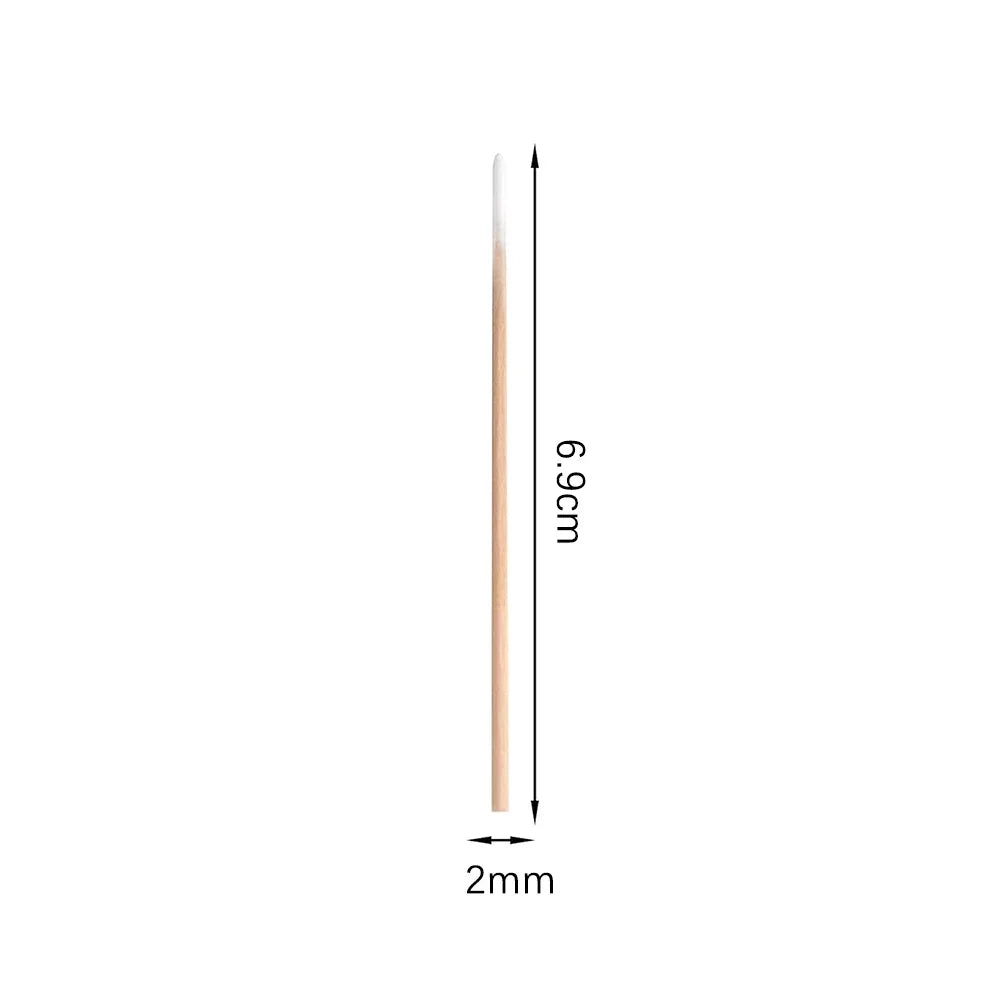 500/100/300pcs Disposable Wooden Micro Bud Swabs Lint Free Eyelash Extension Glue Removing Tools Makeup Mini Brush