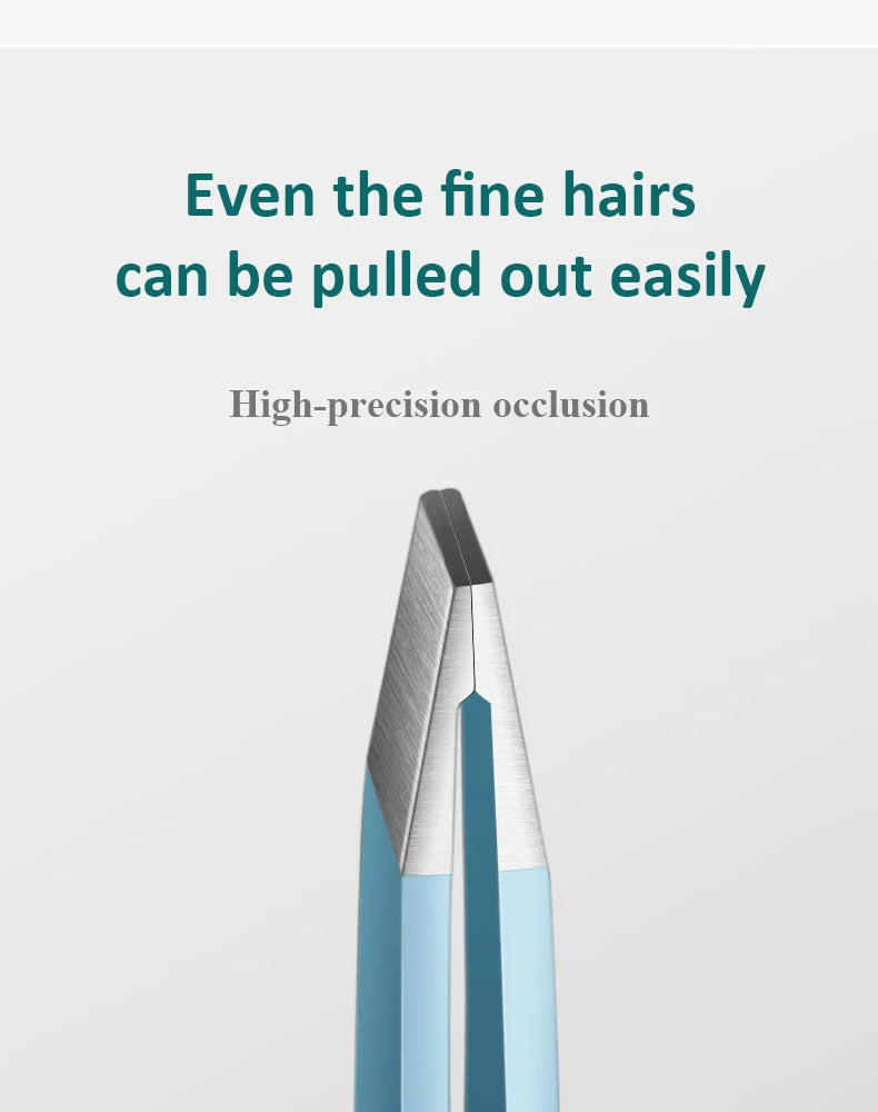 Eyebrow Tweezer Colorful Hair Beauty Fine Hairs Puller Stainless Steel Slanted Eye Brow Clips Removal Makeup Tools