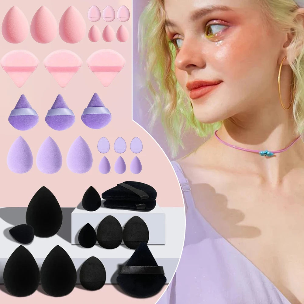 12pcs Makeup Tool Set Size Size Giant Soft Makeup Egg Makeup Powder Suitable for Base Makeup Corner Makeup Setting Novice Makeup