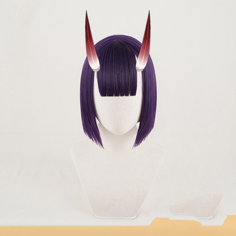 Short Purple Cosplay Wigs-3