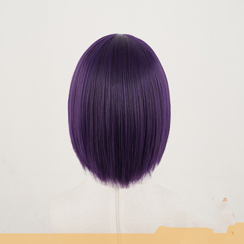 Short Purple Cosplay Wigs-4